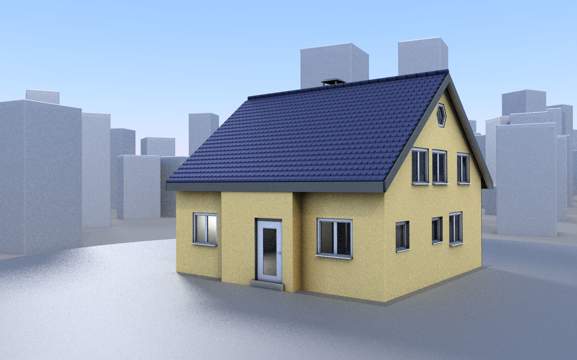 City Double Houses 3D Model Collection_678