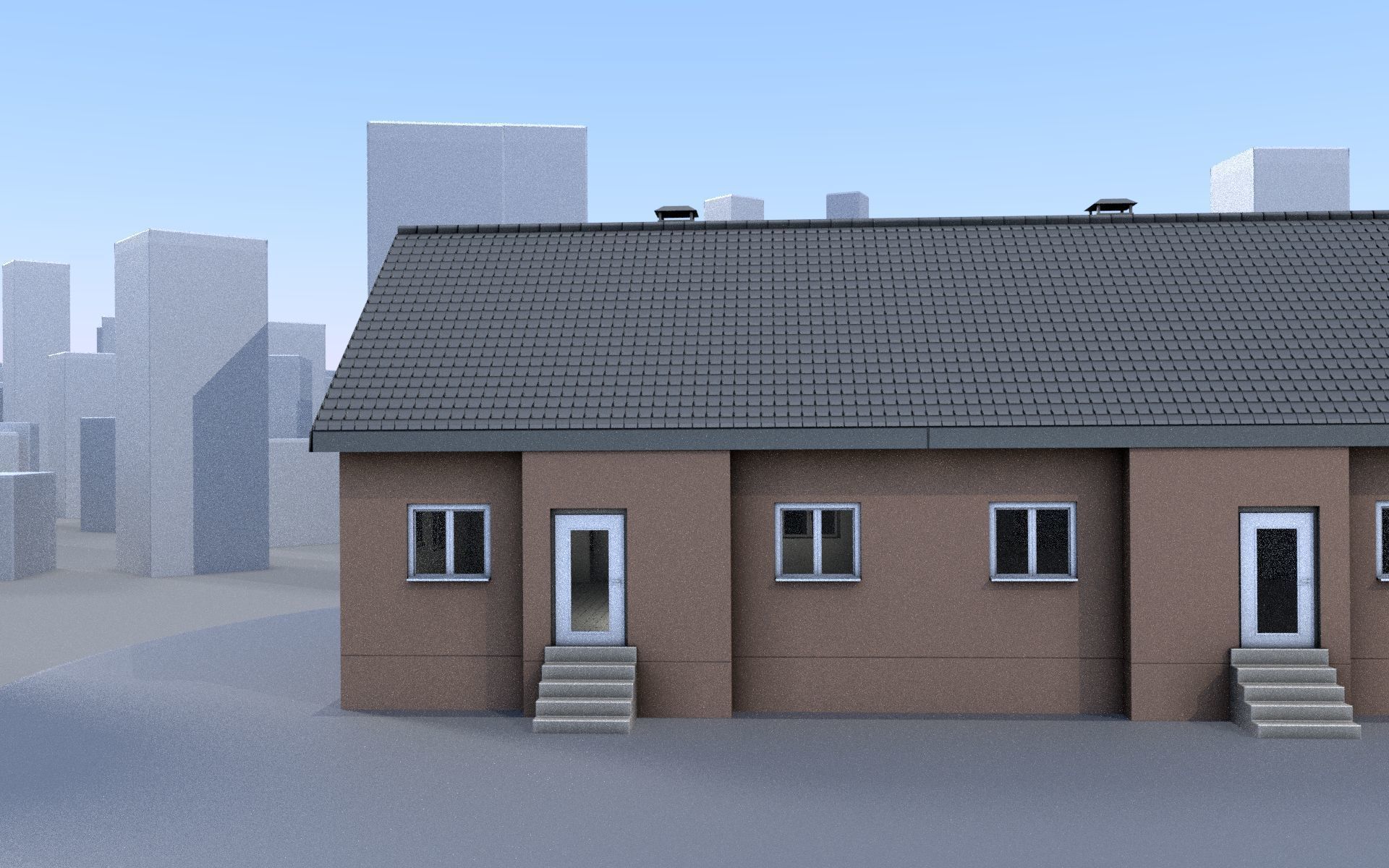 City Double Houses 3D Model Collection_571