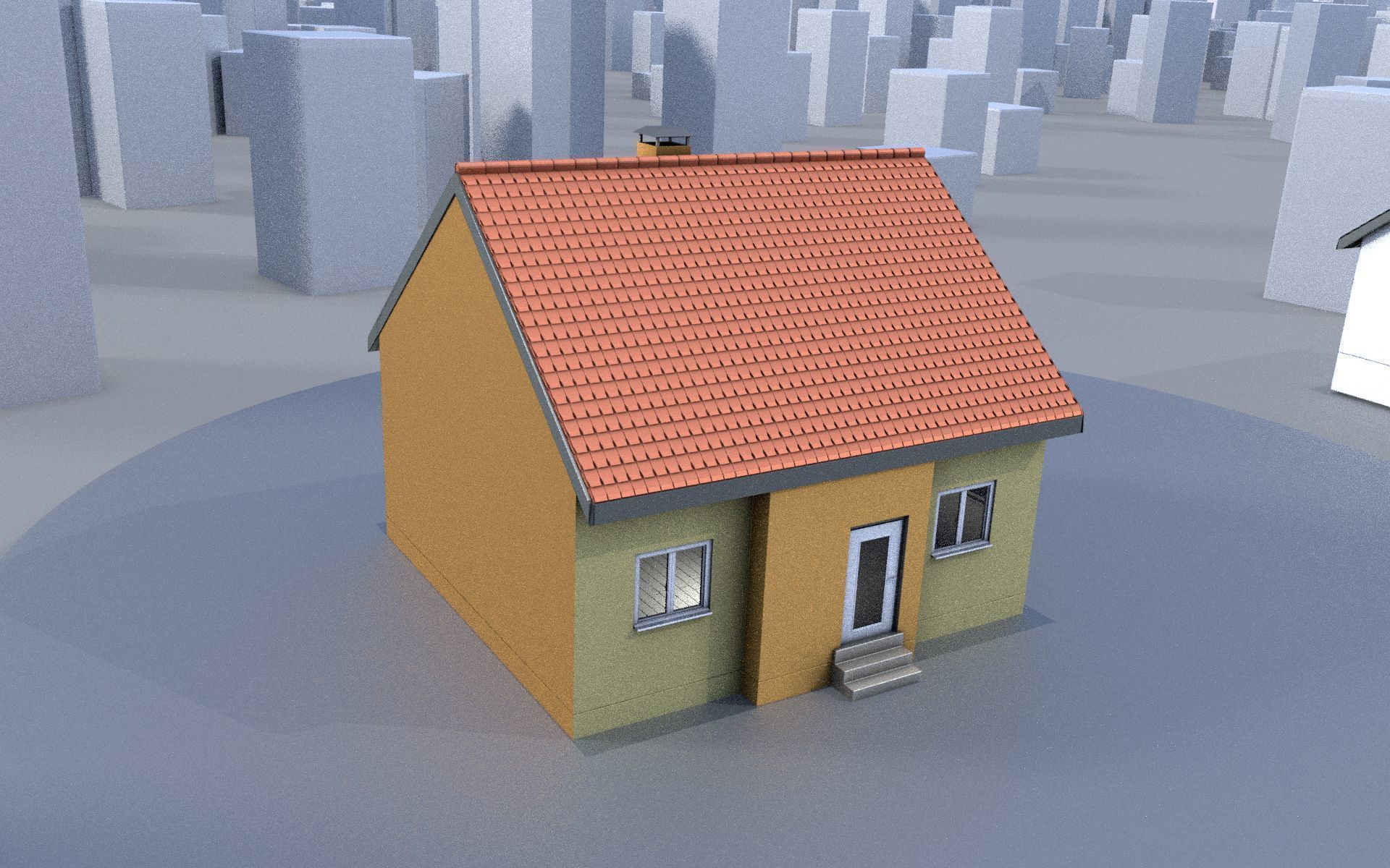 City Double Houses 3D Model Collection_196