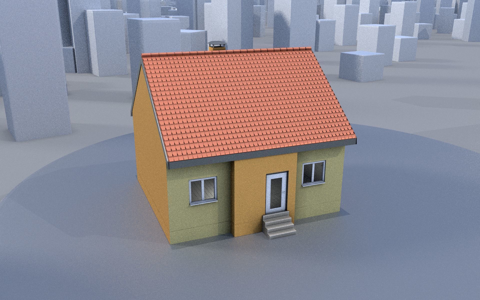 City Double Houses 3D Model Collection_194