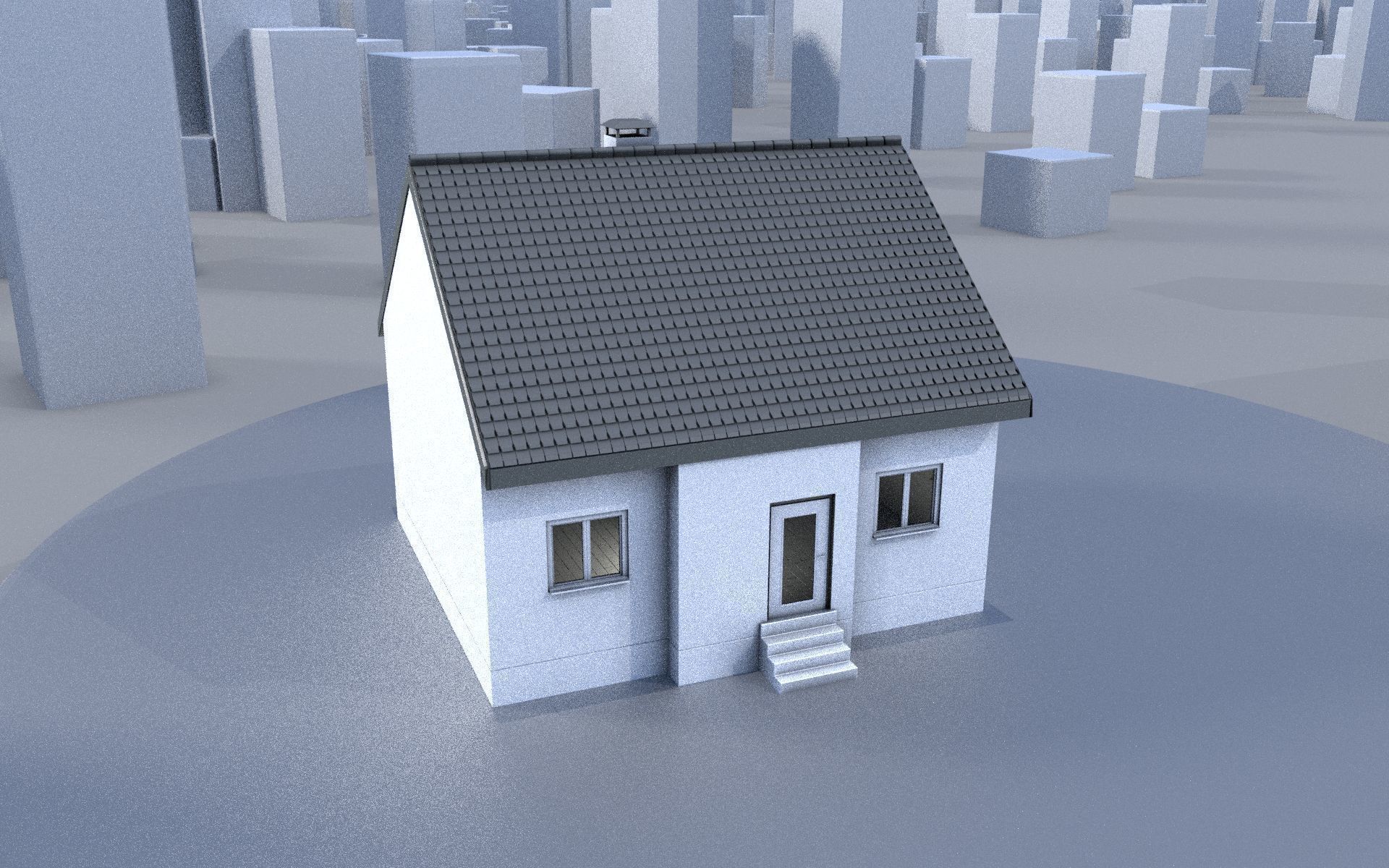 City Double Houses 3D Model Collection_386