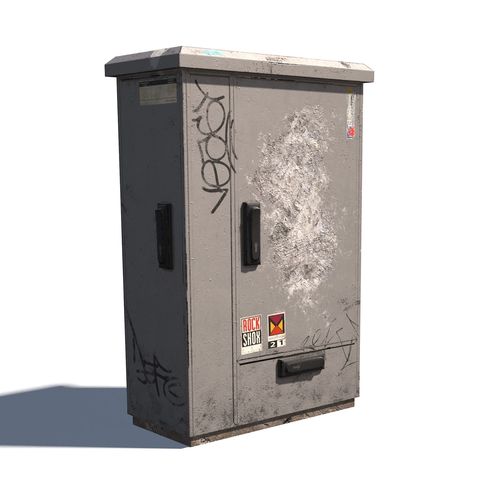 Electric Box PBR Low-poly 3D model