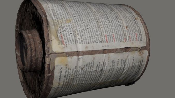 Rusty tin Free 3D model