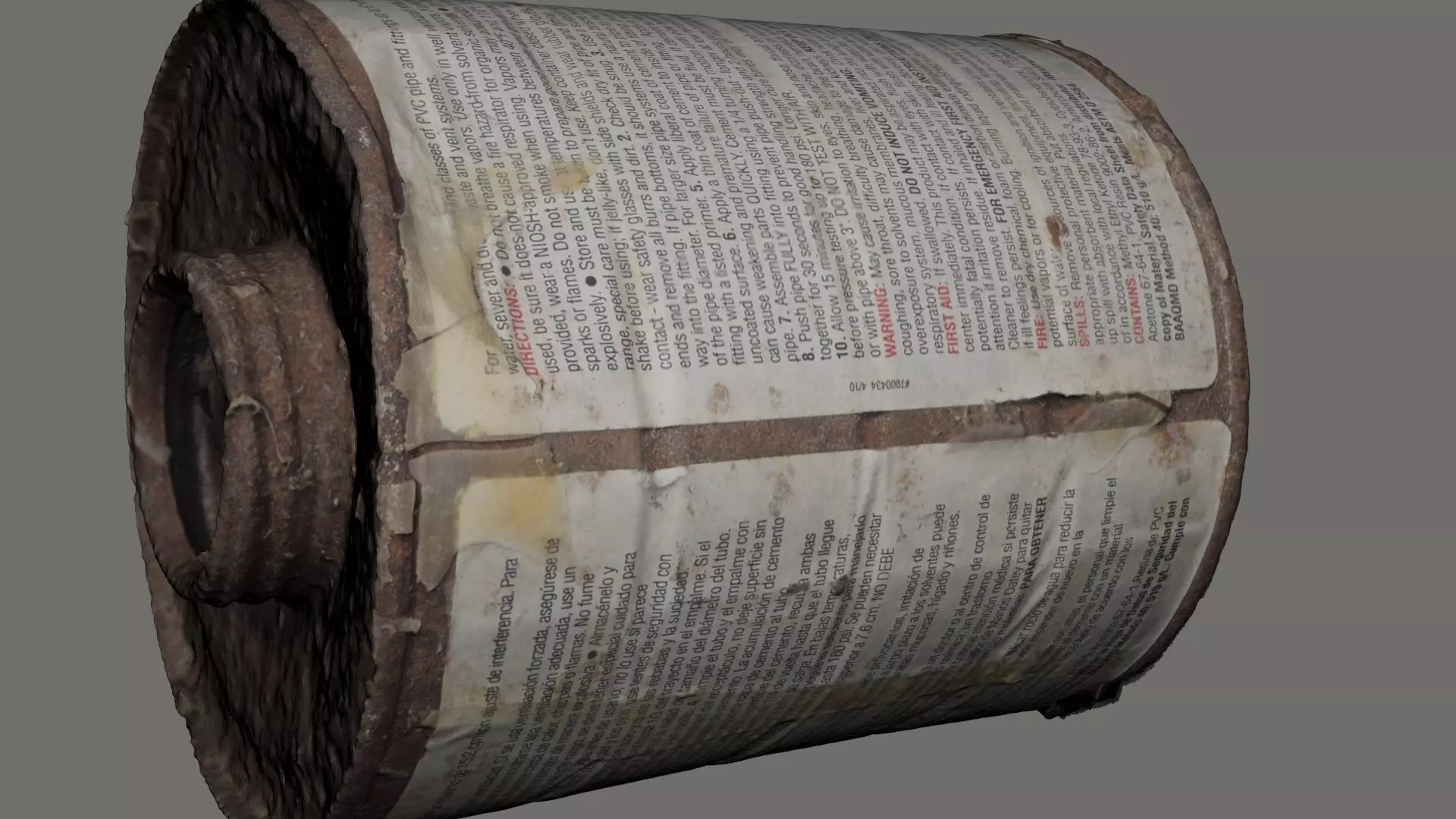 Rusty tin Free 3D model_0