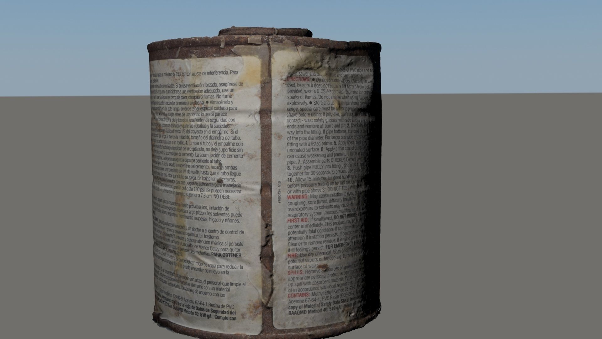 Rusty tin Free 3D model_2