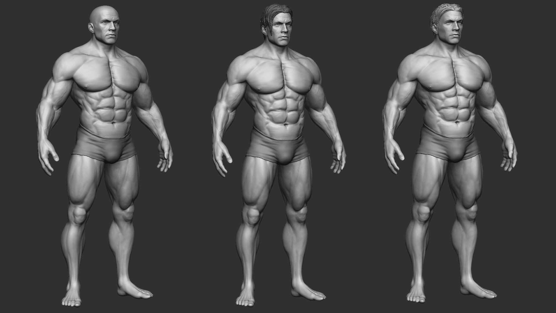 Superhero Basemesh 3D model_18