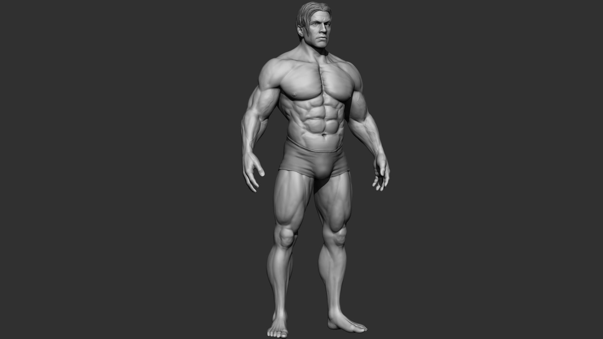 Superhero Basemesh 3D model_8