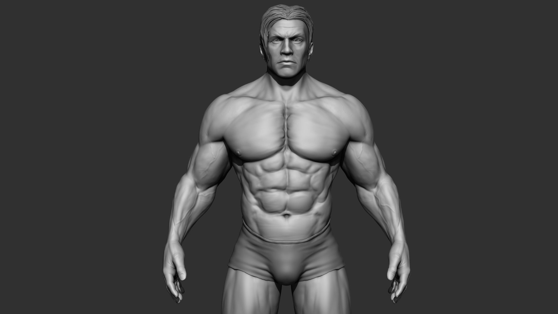 Superhero Basemesh 3D model_5
