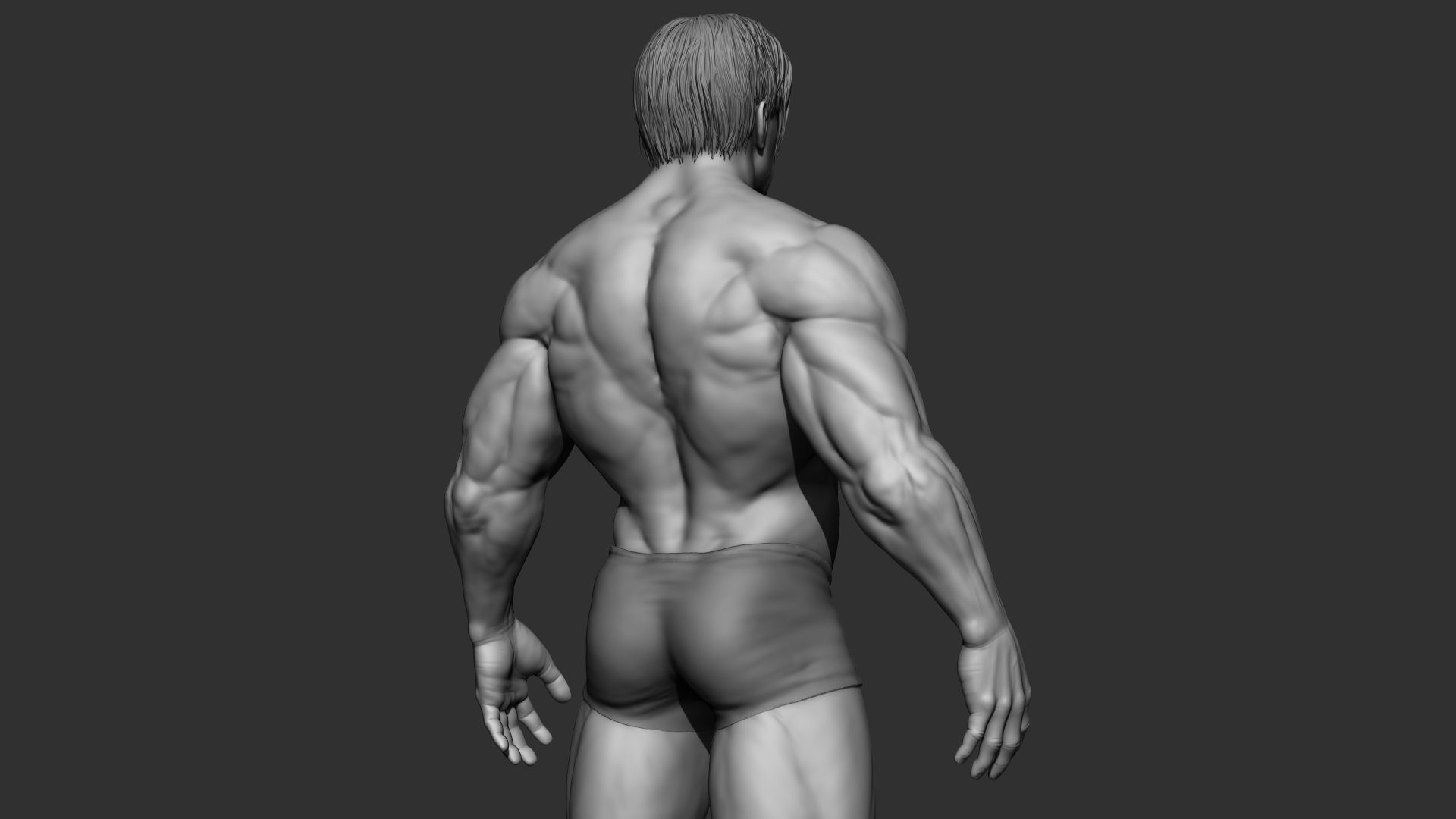 Superhero Basemesh 3D model_11