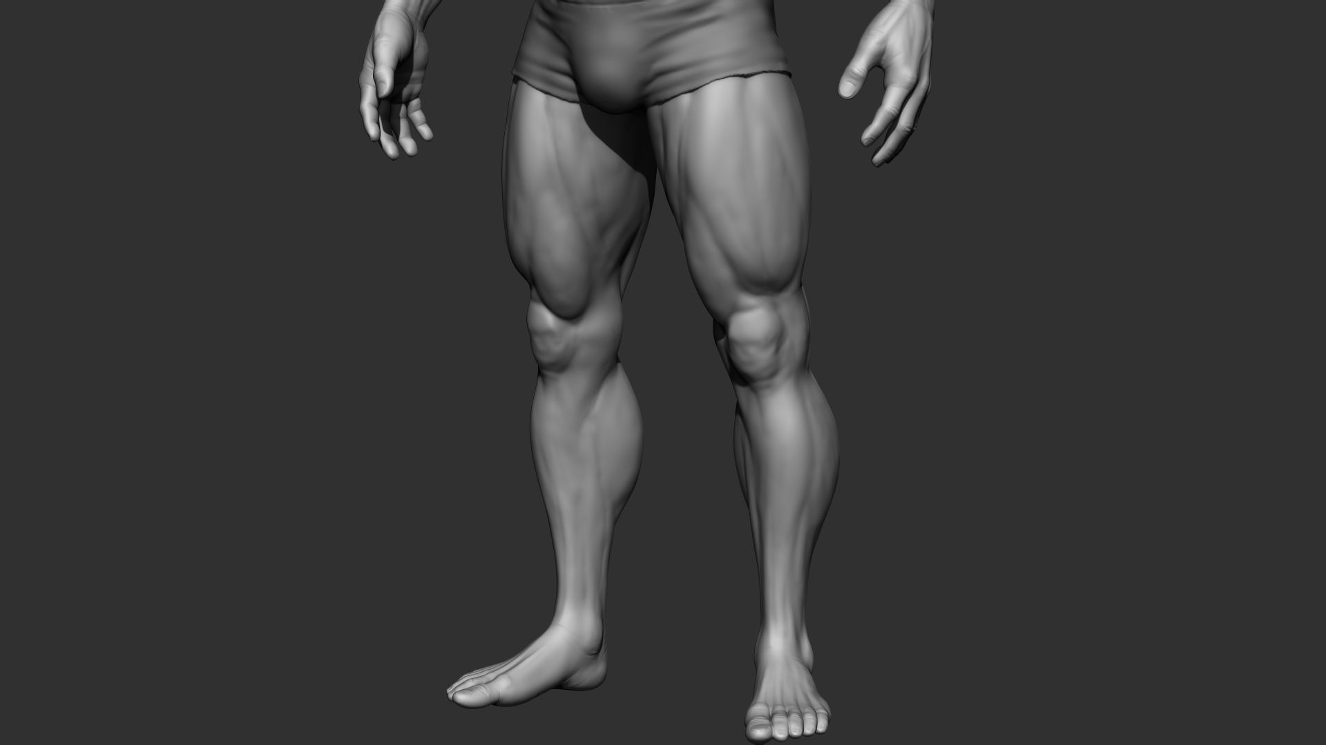 Superhero Basemesh 3D model_16