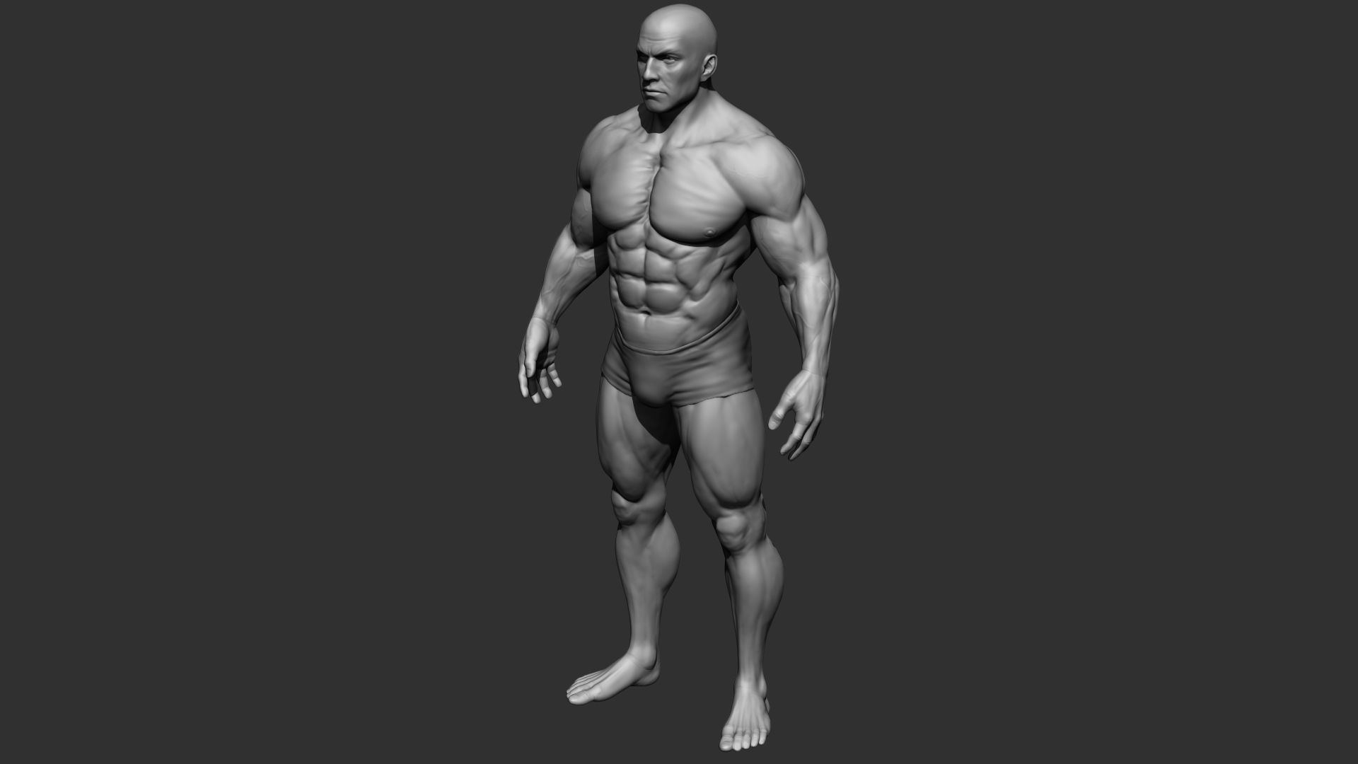 Superhero Basemesh 3D model_13
