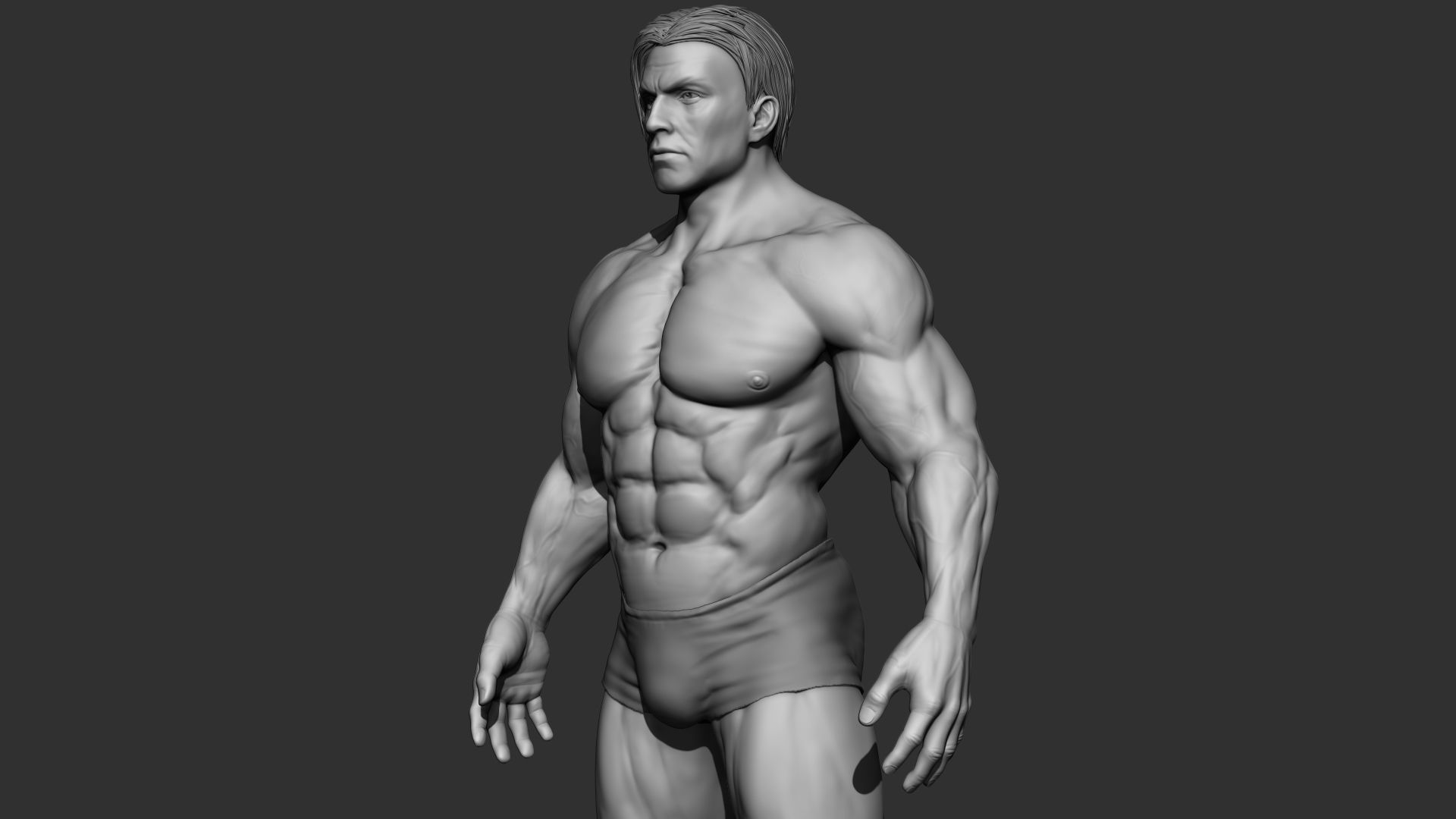 Superhero Basemesh 3D model_6