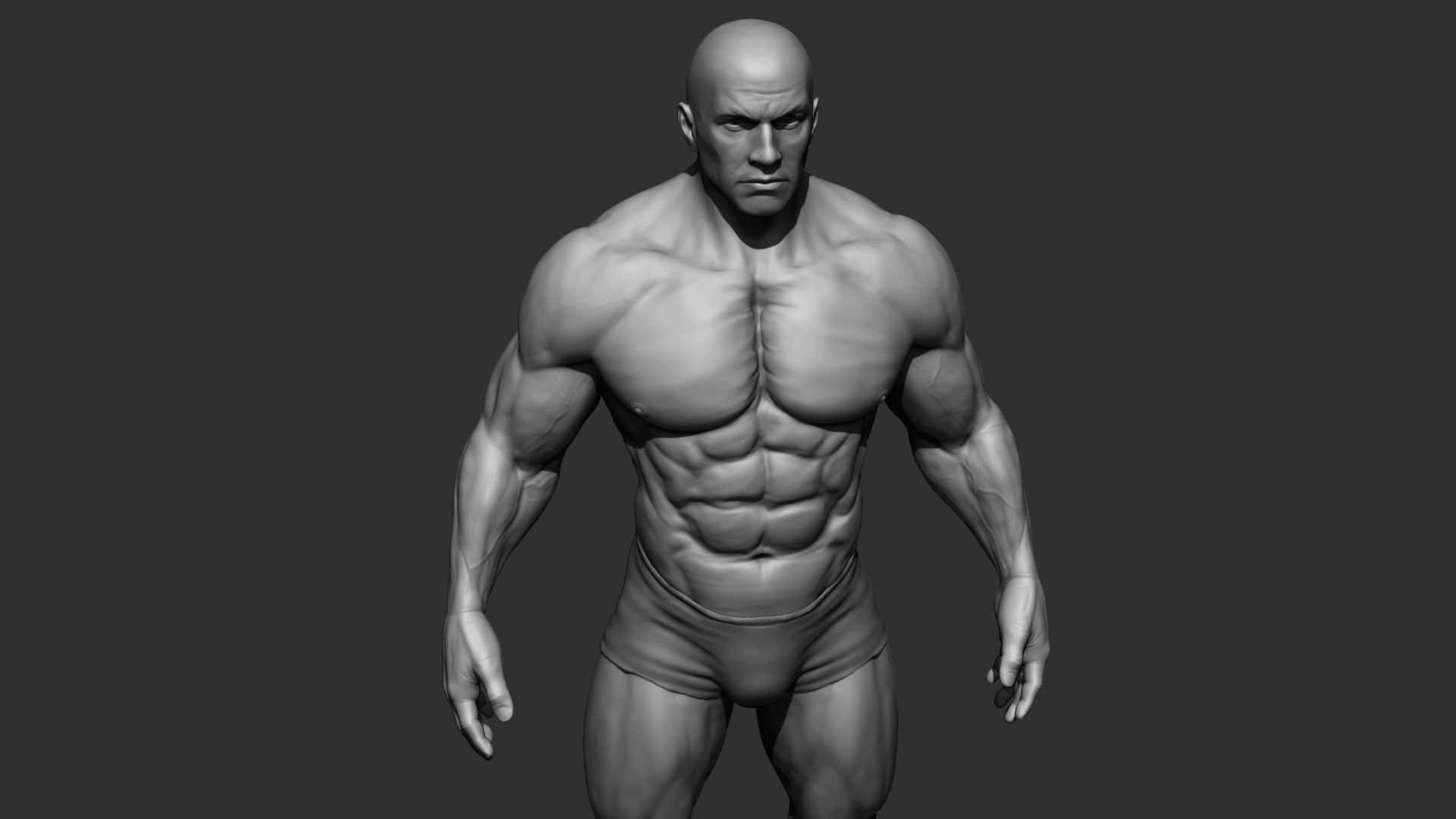 Superhero Basemesh 3D model_12
