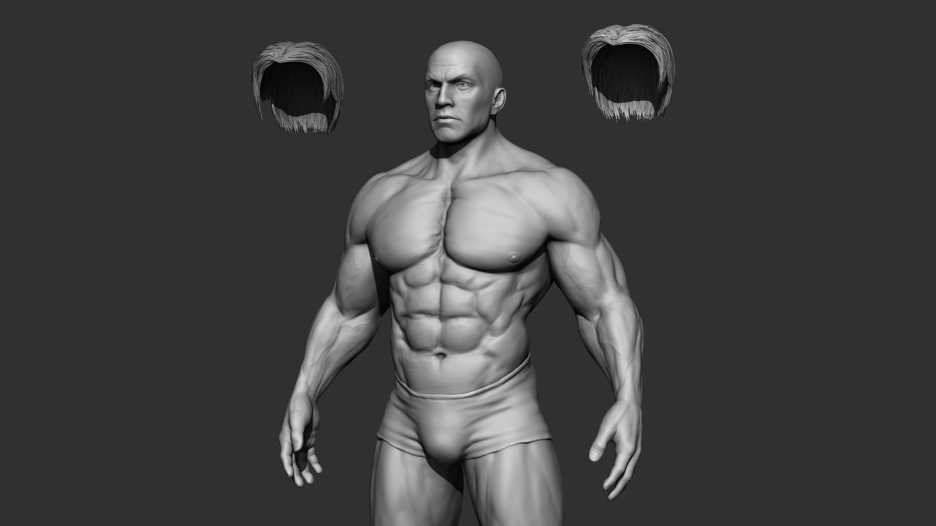 Superhero Basemesh 3D model_19