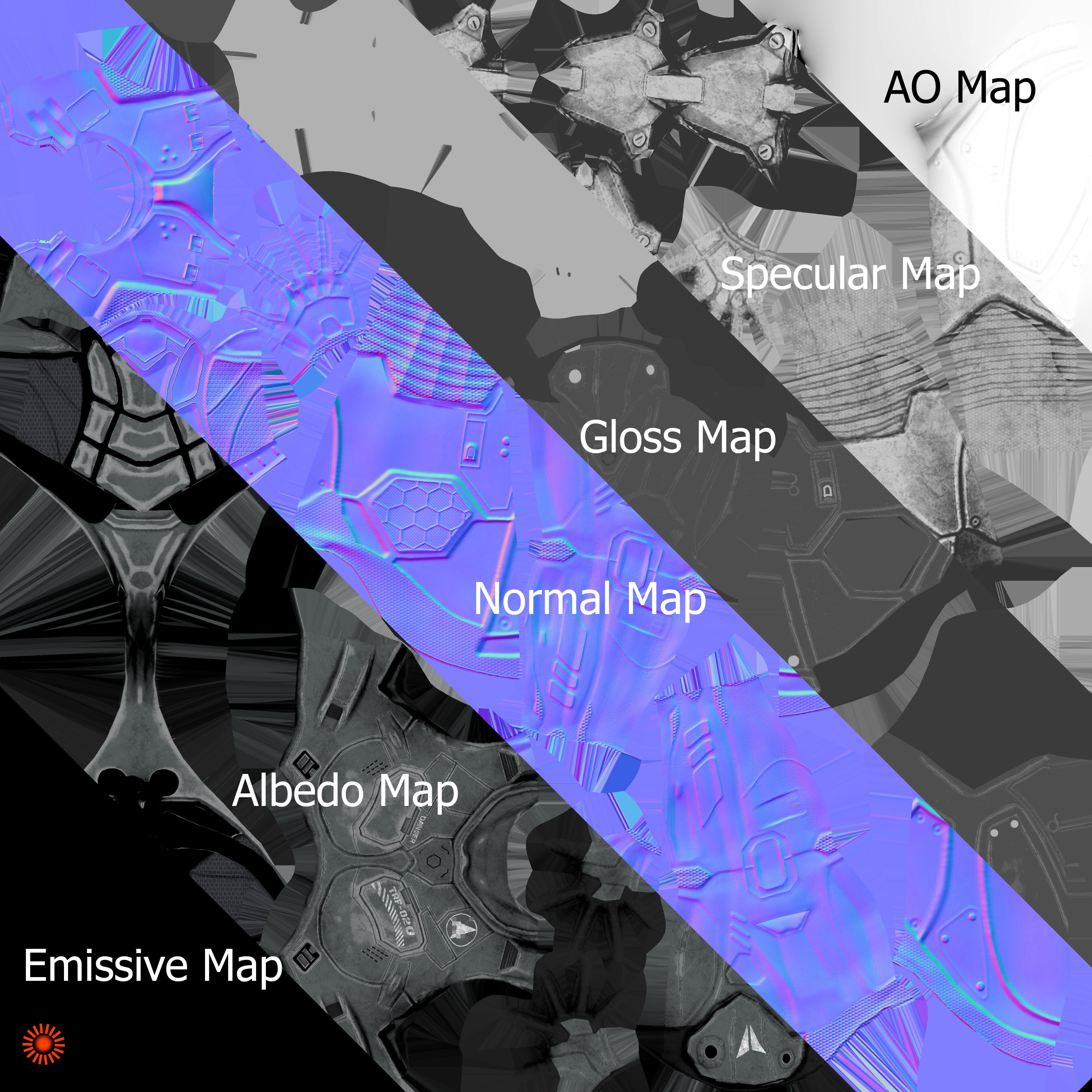 Sci-fi female armor Low-poly 3D model_17