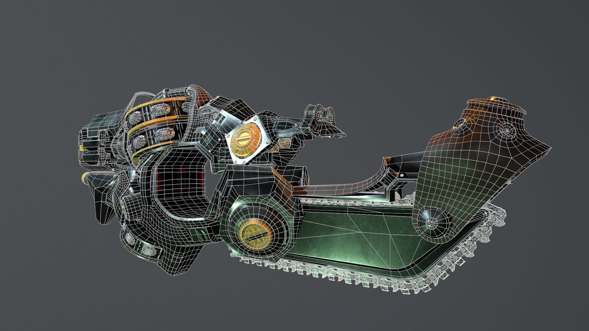 Sci-Fi Weapon Low-poly 3D model_6