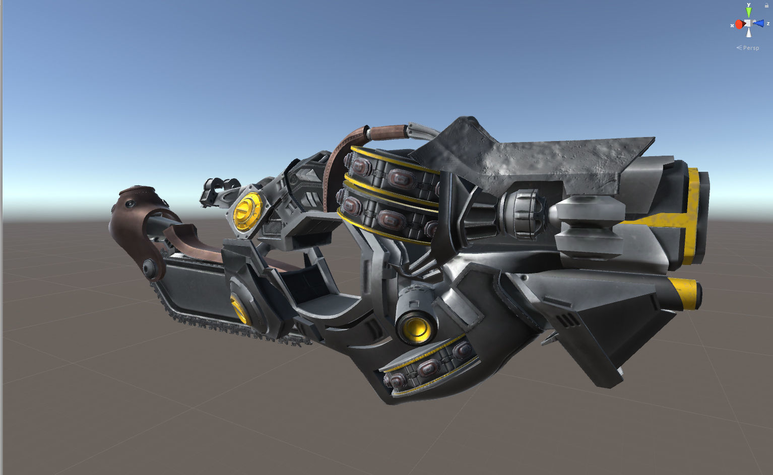 Sci-Fi Weapon Low-poly 3D model_7