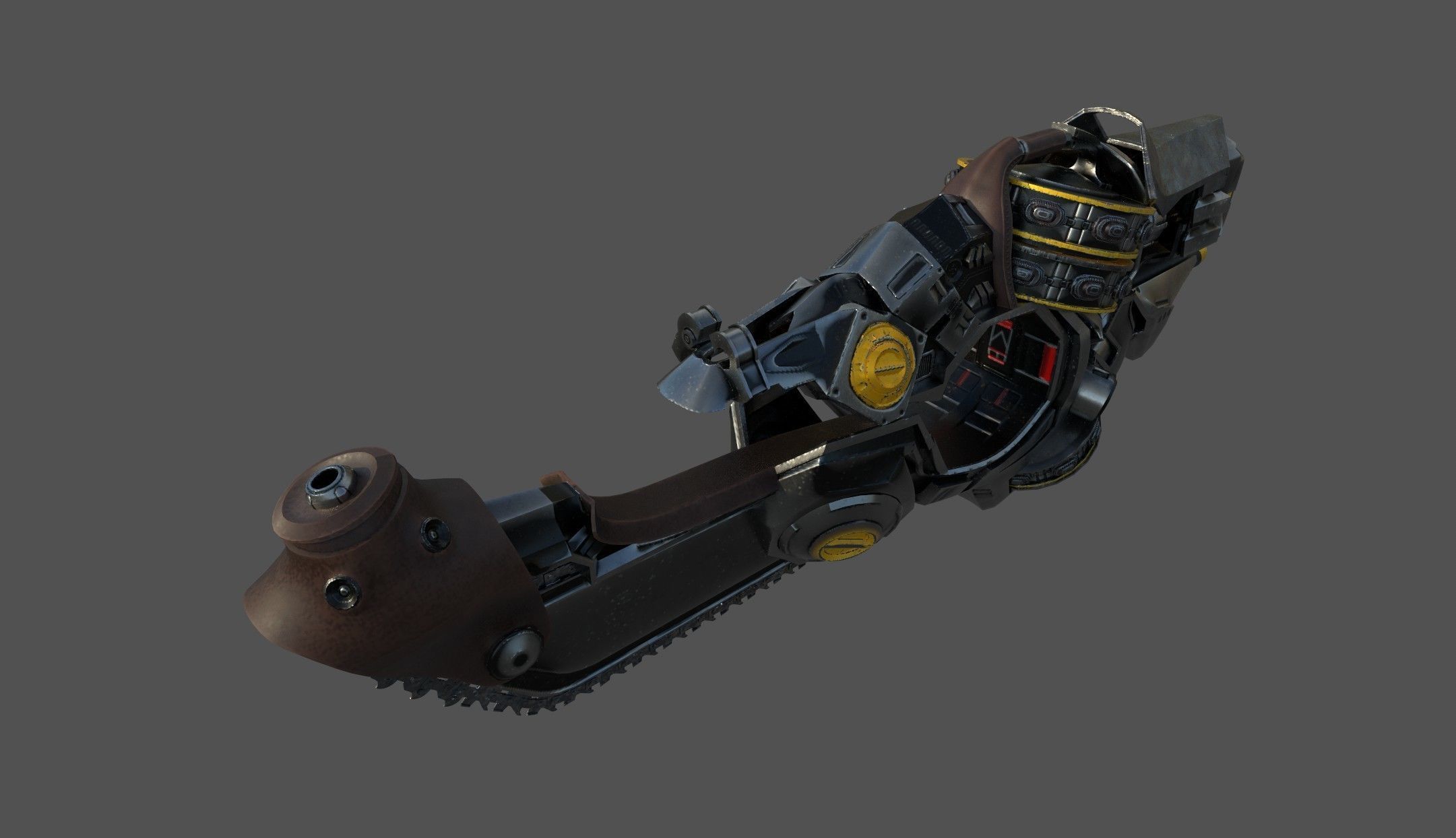 Sci-Fi Weapon Low-poly 3D model_3