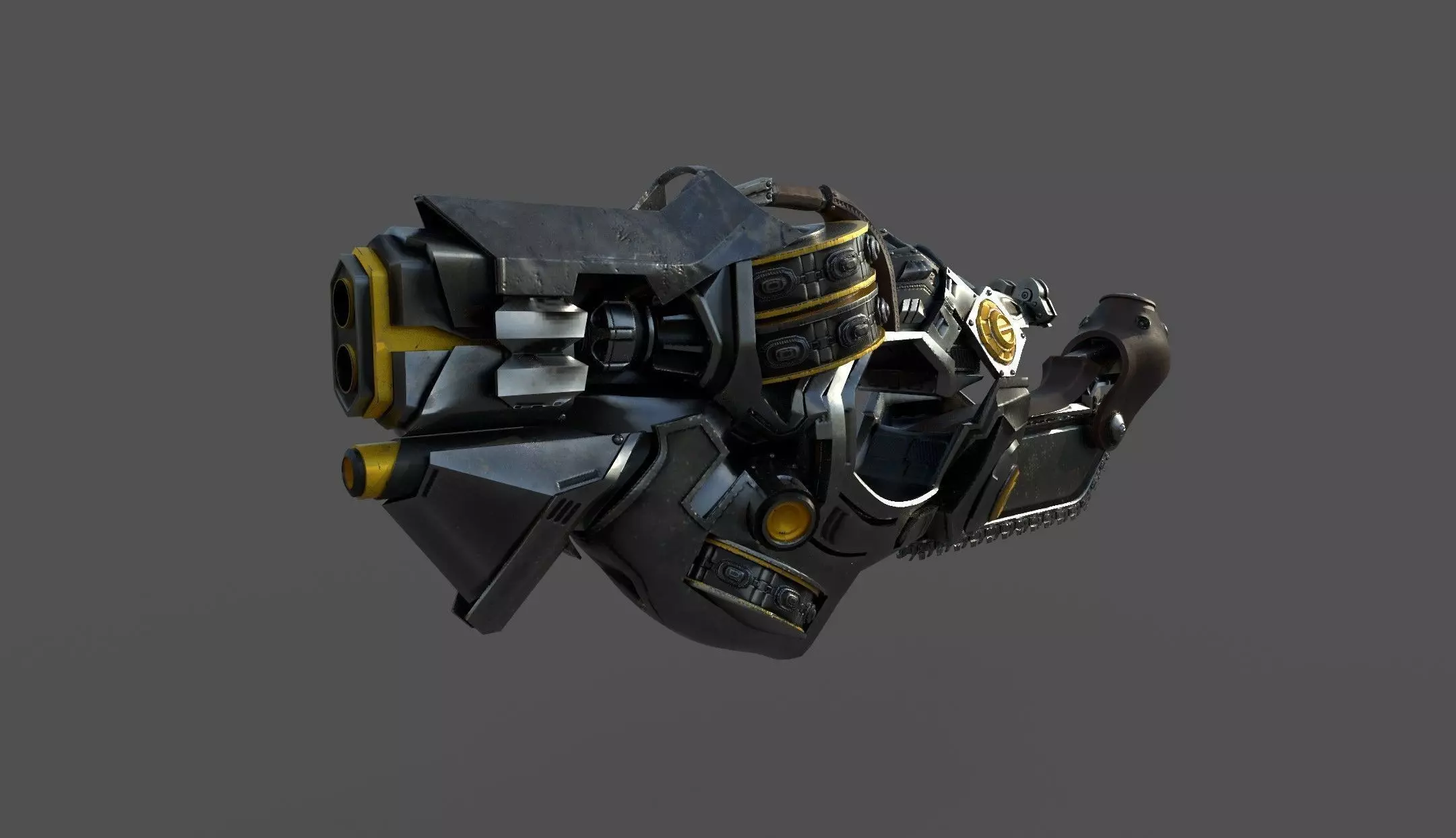 Sci-Fi Weapon Low-poly 3D model_0