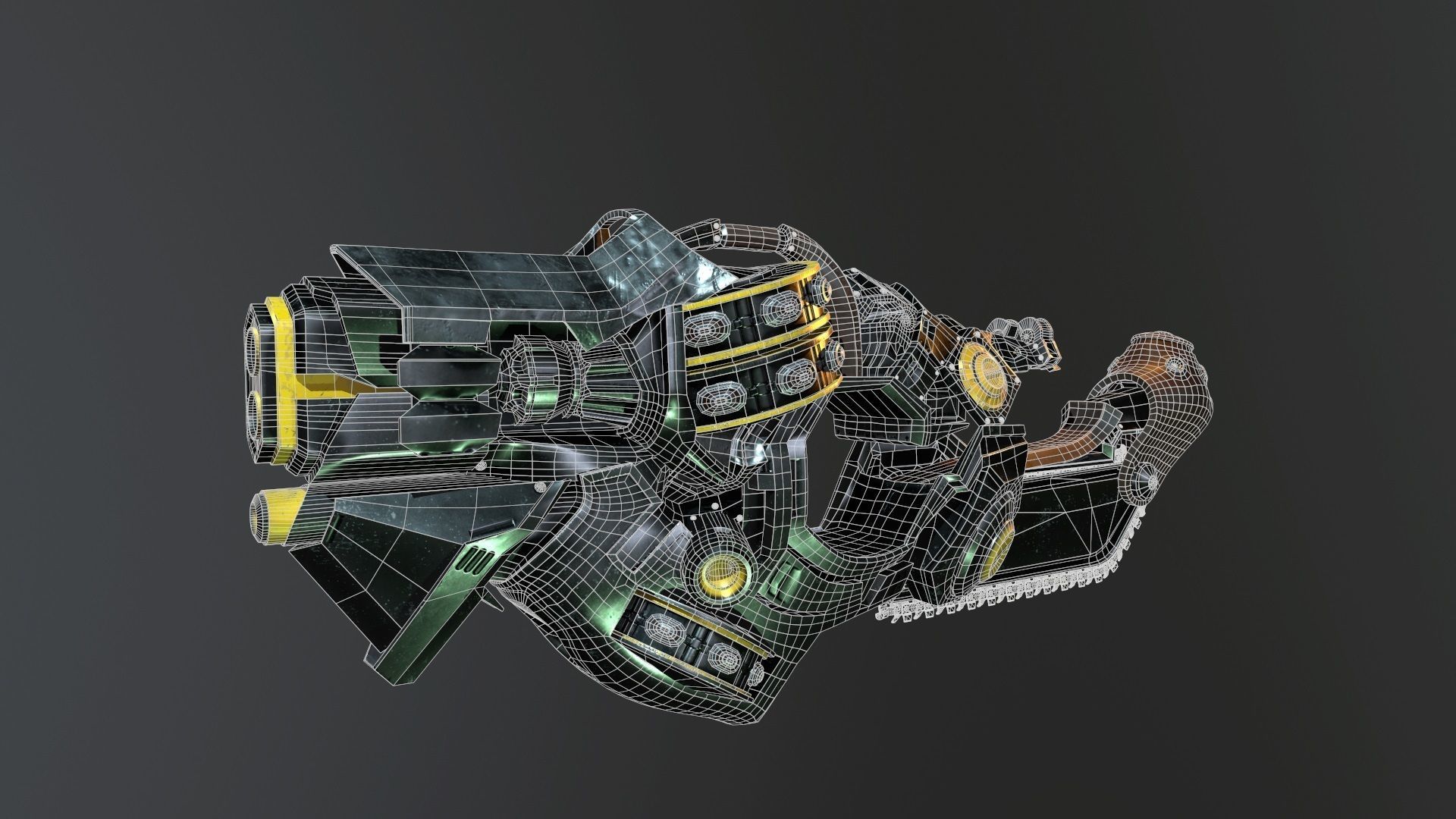 Sci-Fi Weapon Low-poly 3D model_5