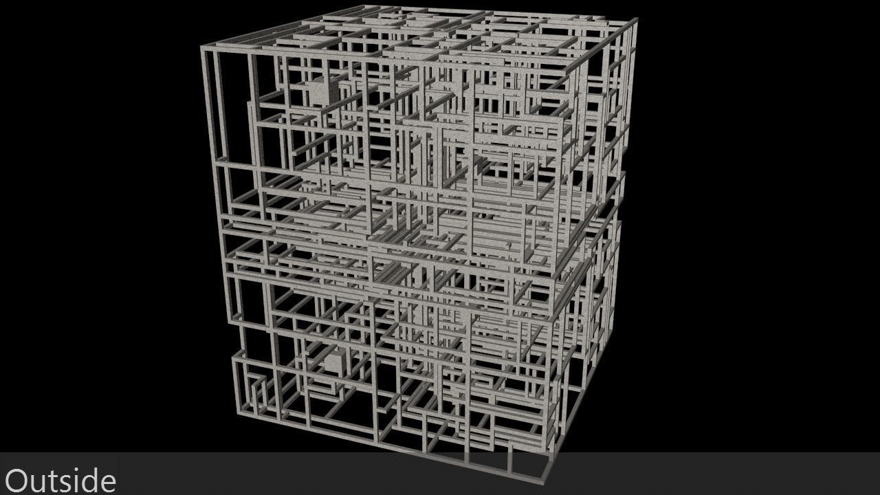 Sci-Fi Shapes - The Escapist - 3 Dimensional Labyrinth Maze Low-poly 3D model_11