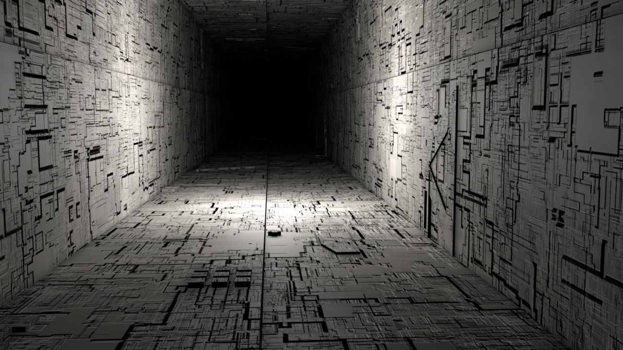 Sci-Fi Shapes - The Escapist - 3 Dimensional Labyrinth Maze Low-poly 3D model_8