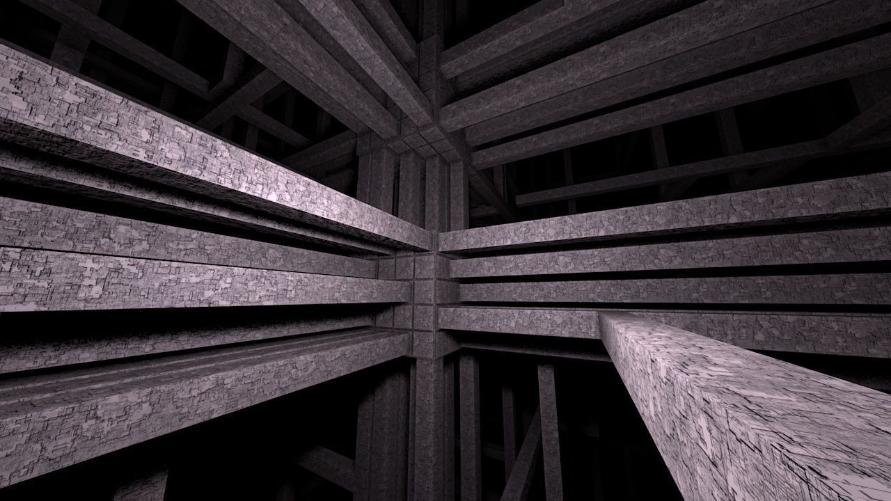 Sci-Fi Shapes - The Escapist - 3 Dimensional Labyrinth Maze Low-poly 3D model_9