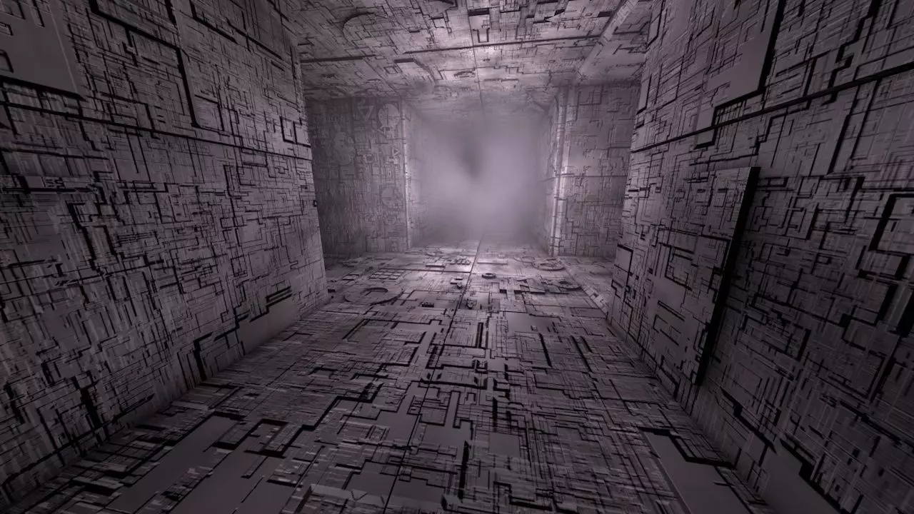 Sci-Fi Shapes - The Escapist - 3 Dimensional Labyrinth Maze Low-poly 3D model_0