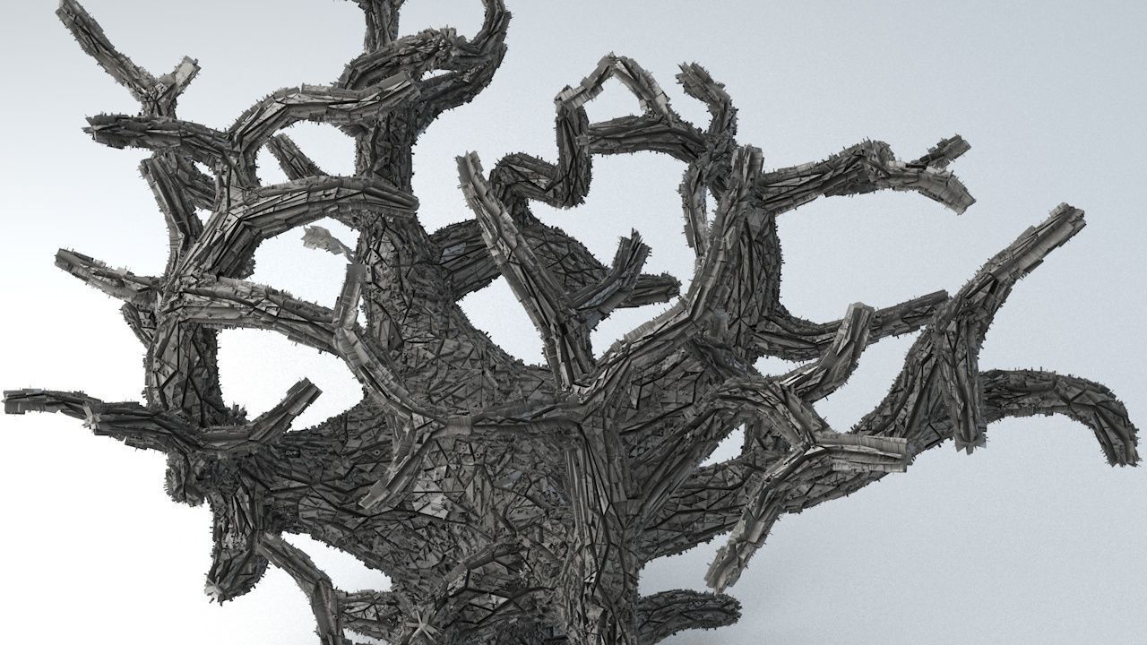 Sci-Fi Shapes - The Tree of Eternity Low-poly 3D model_3