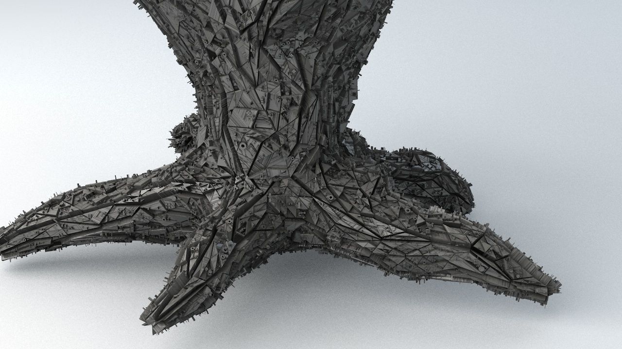 Sci-Fi Shapes - The Tree of Eternity Low-poly 3D model_4