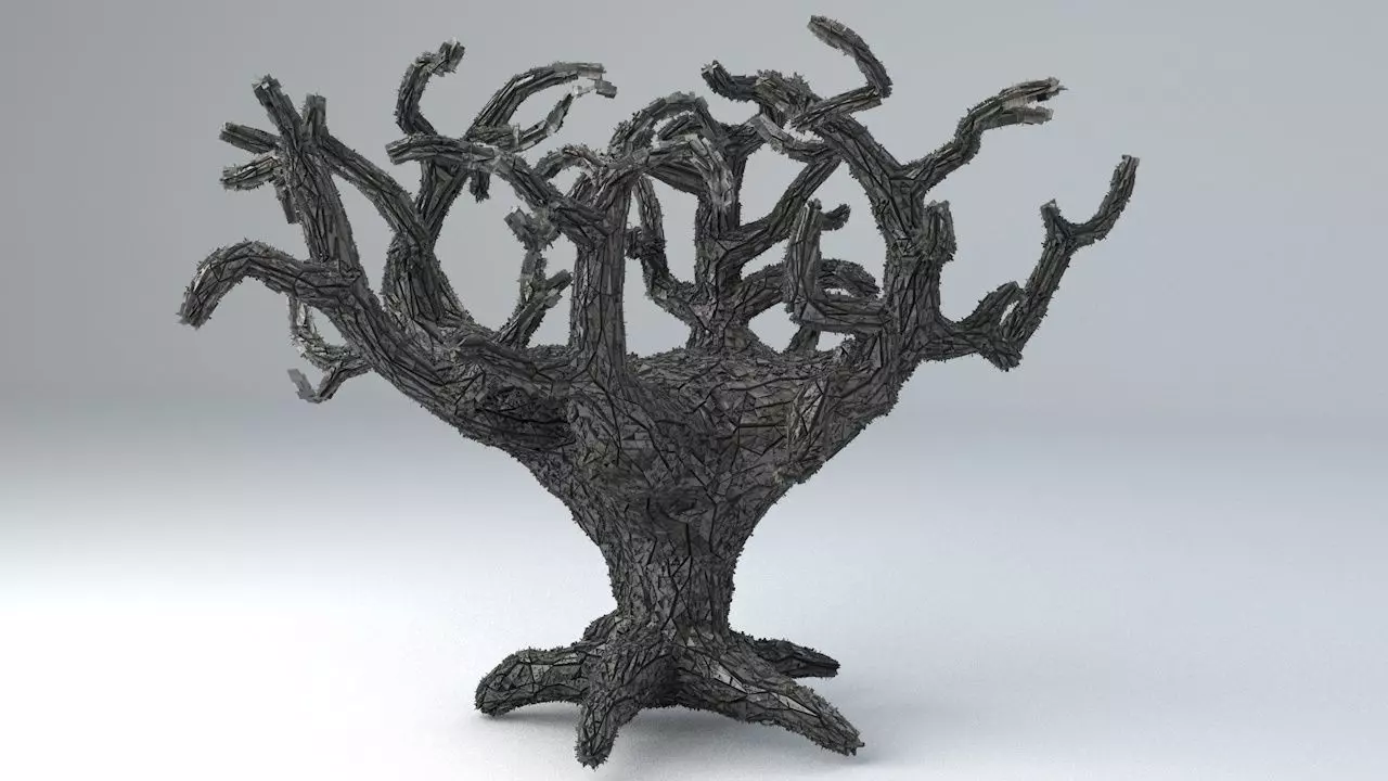 Sci-Fi Shapes - The Tree of Eternity Low-poly 3D model_0