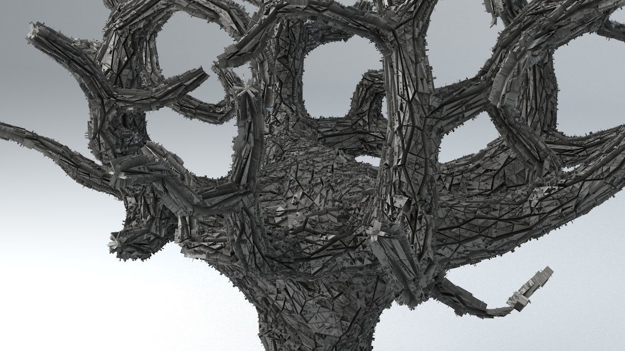 Sci-Fi Shapes - The Tree of Eternity Low-poly 3D model_1