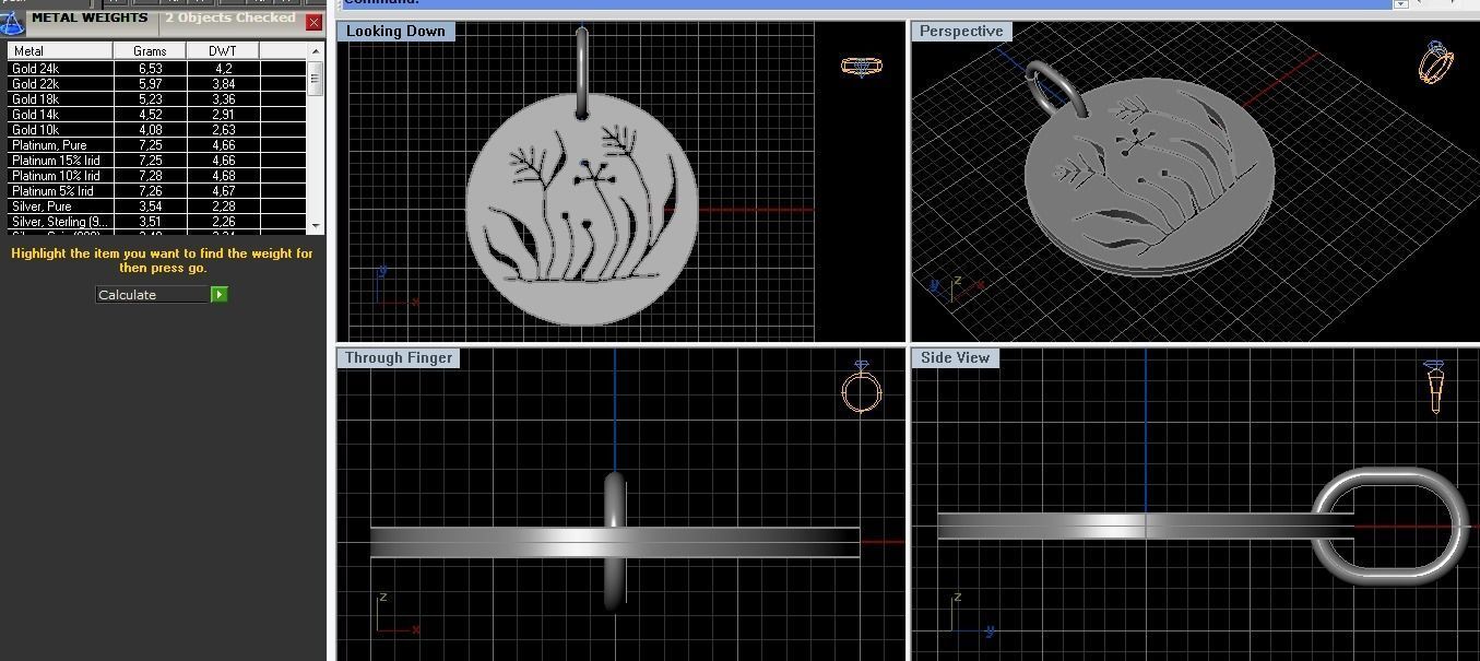 Pendant for milling 3D print model_1