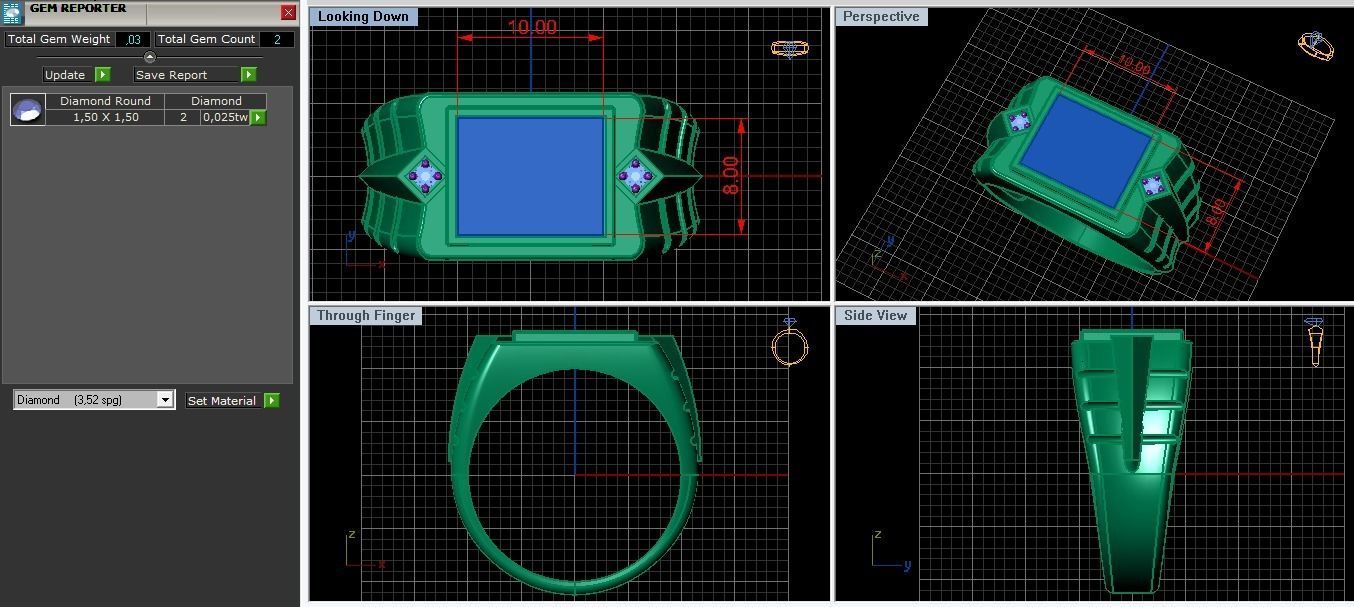 Finger ring 3D print model_2