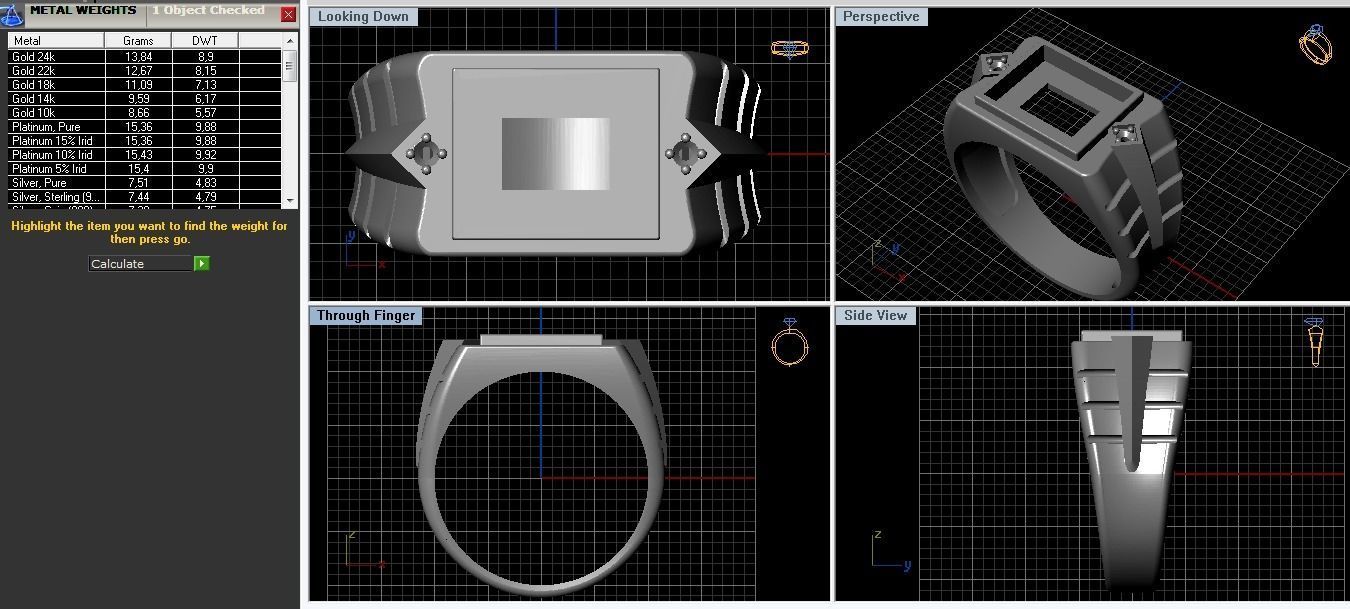 Finger ring 3D print model_1