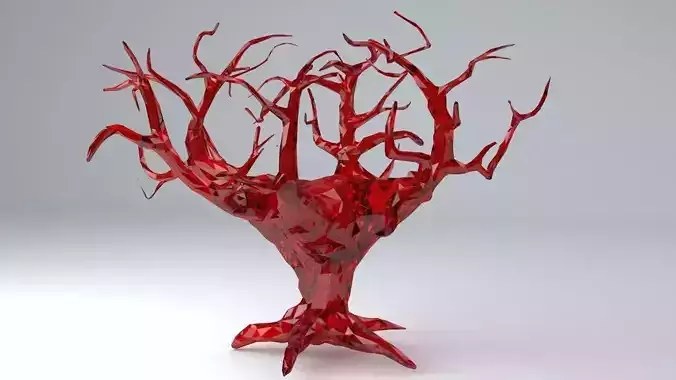 The Crystal Tree of Life Low-poly 3D model