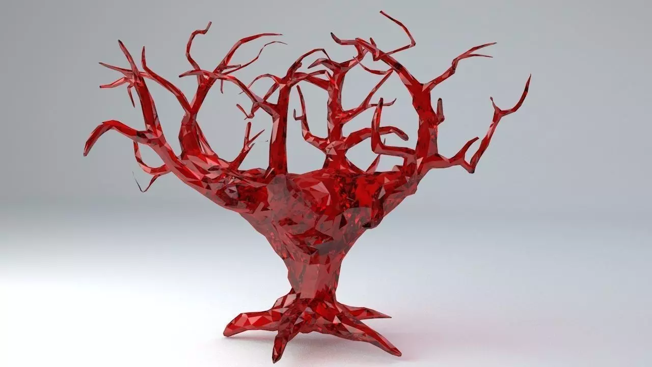 The Crystal Tree of Life Low-poly 3D model