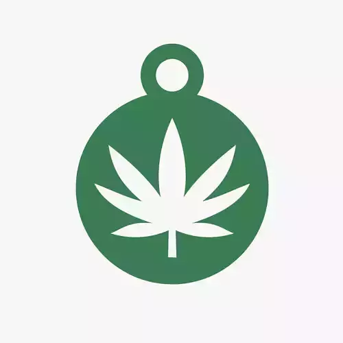 Cannabis symbol keychain 3D print model
