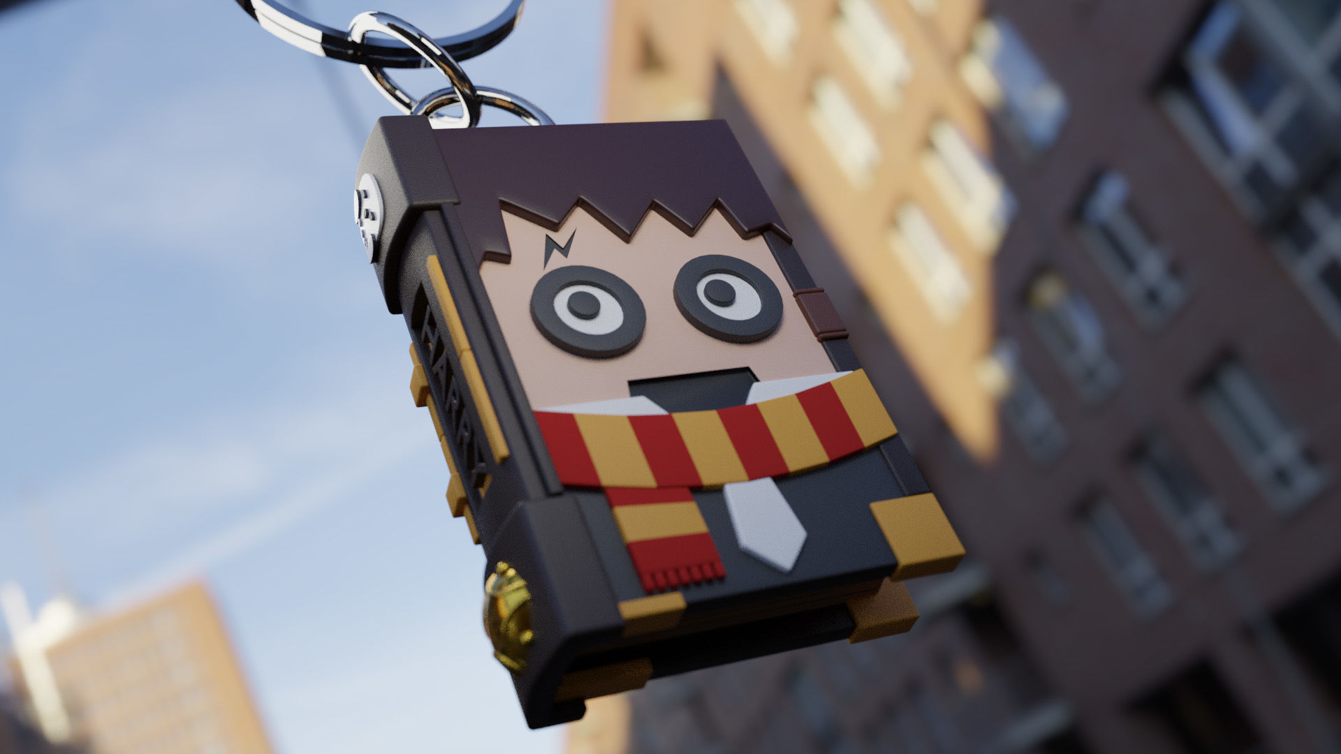 Harry Potter Keychain 3D print model_3