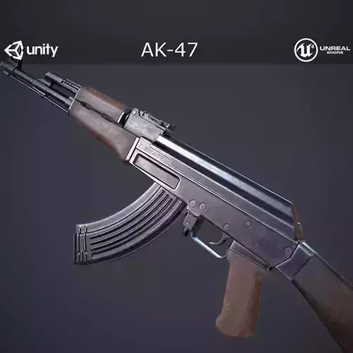 AK-47 Low-poly 3D model