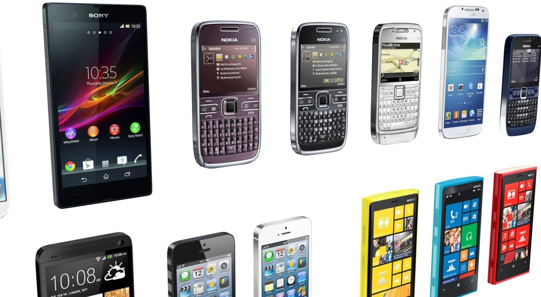 Low poly mobile phone collection Low-poly 3D model_2