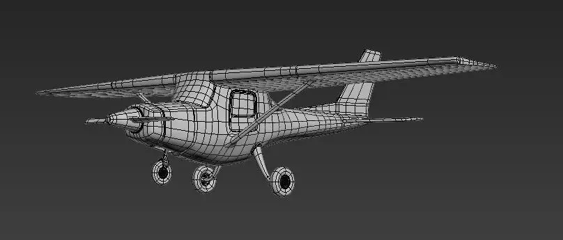 cartoon plane Free 3D model_0