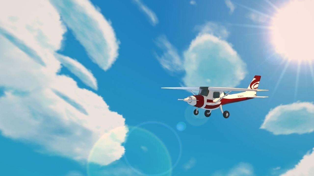 cartoon plane Free 3D model_3