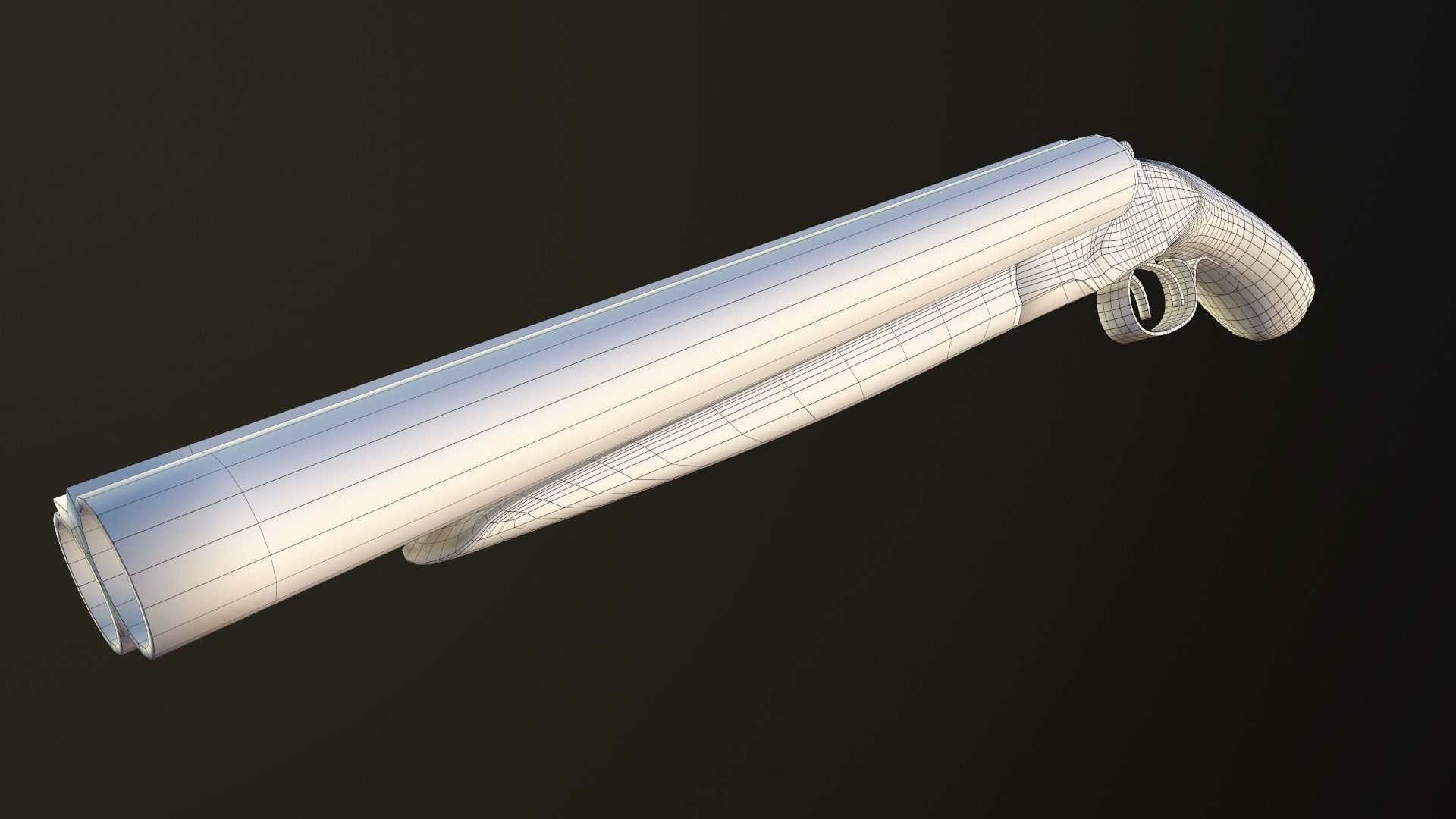 Winchester Model 21  including a short version Low-poly 3D model_11