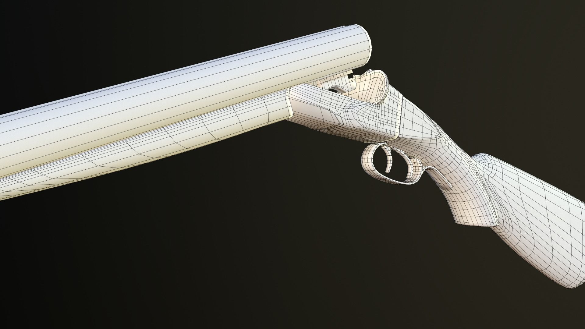 Winchester Model 21  including a short version Low-poly 3D model_7