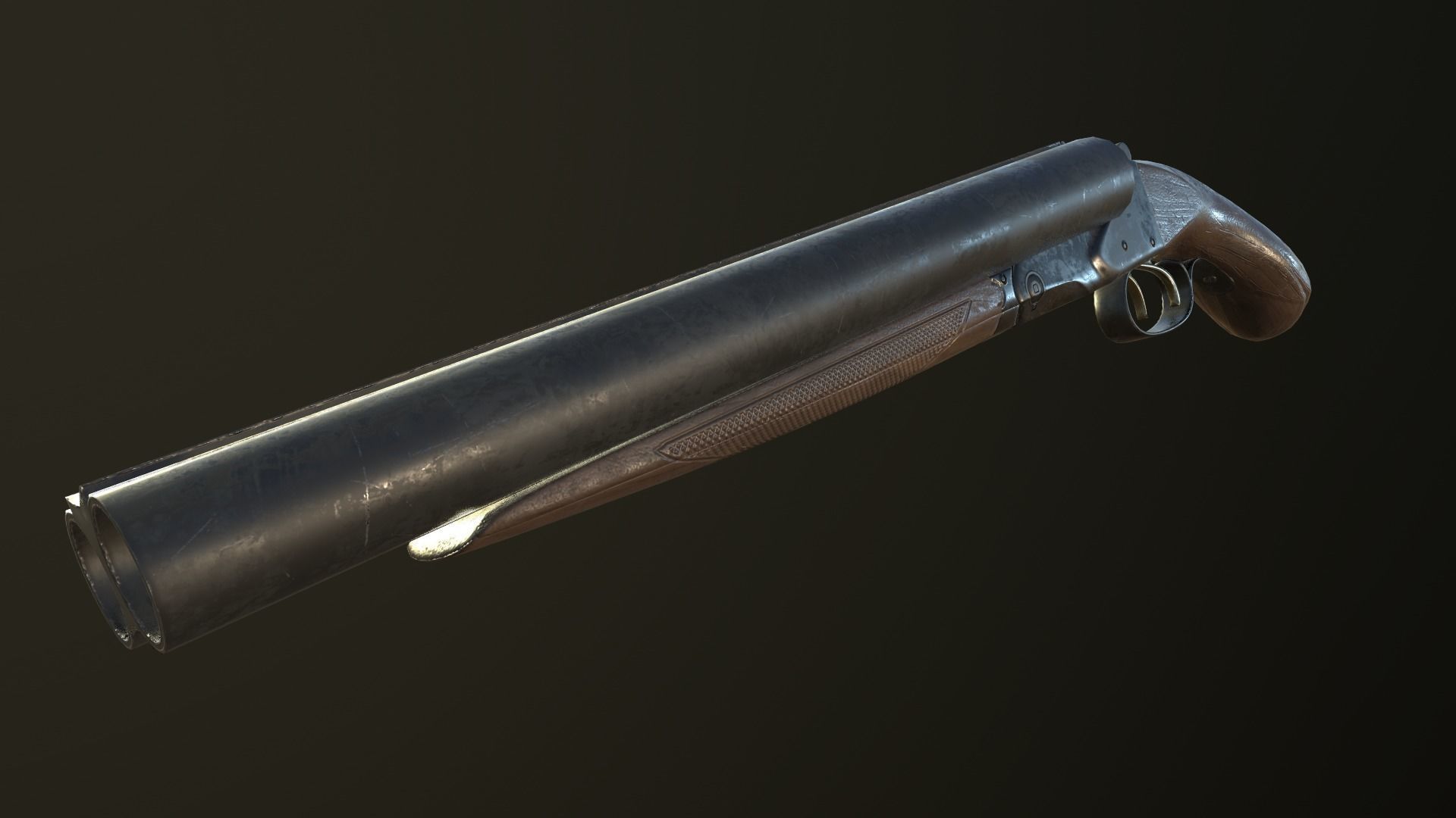 Winchester Model 21  including a short version Low-poly 3D model_10