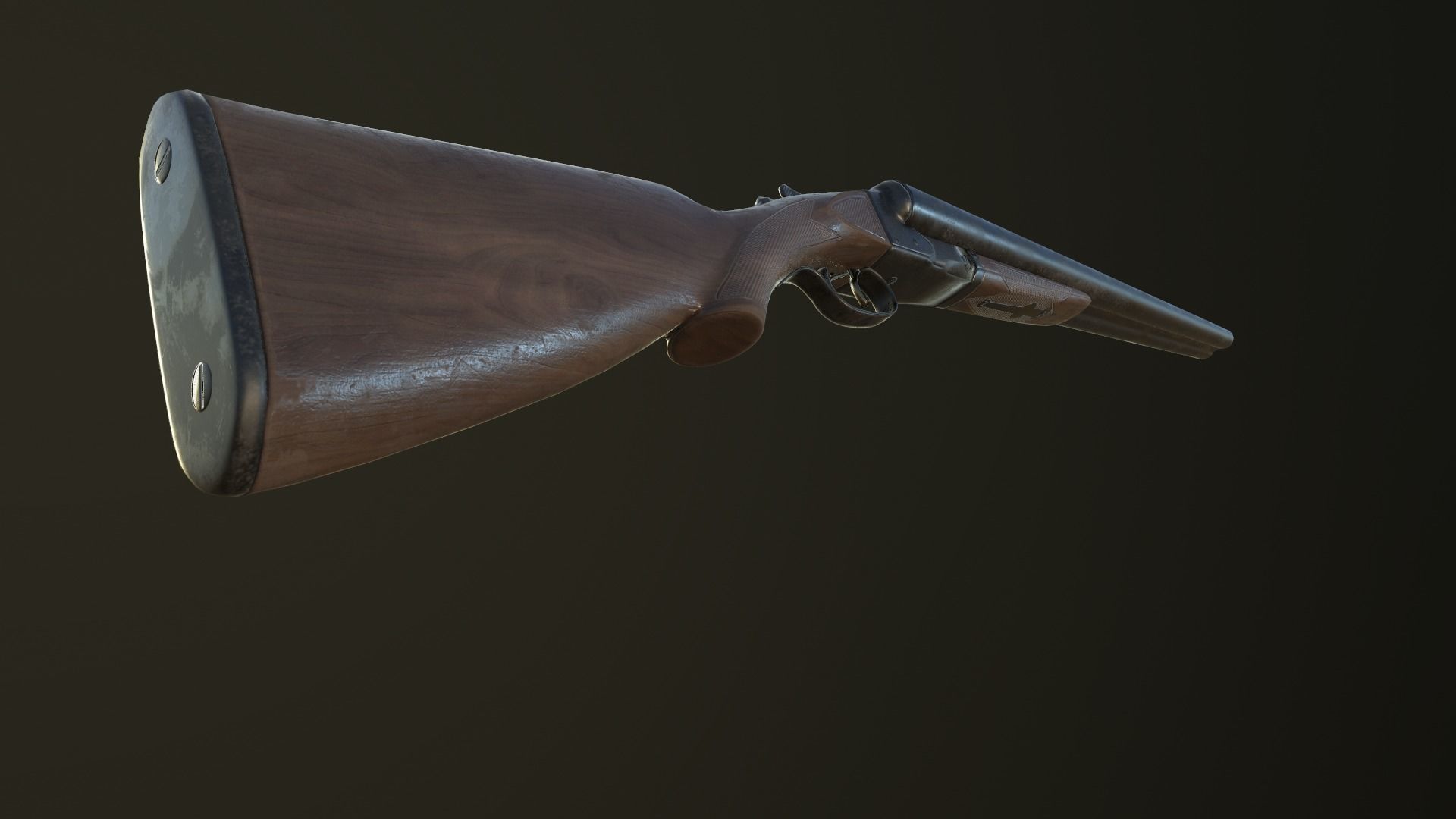 Winchester Model 21  including a short version Low-poly 3D model_8