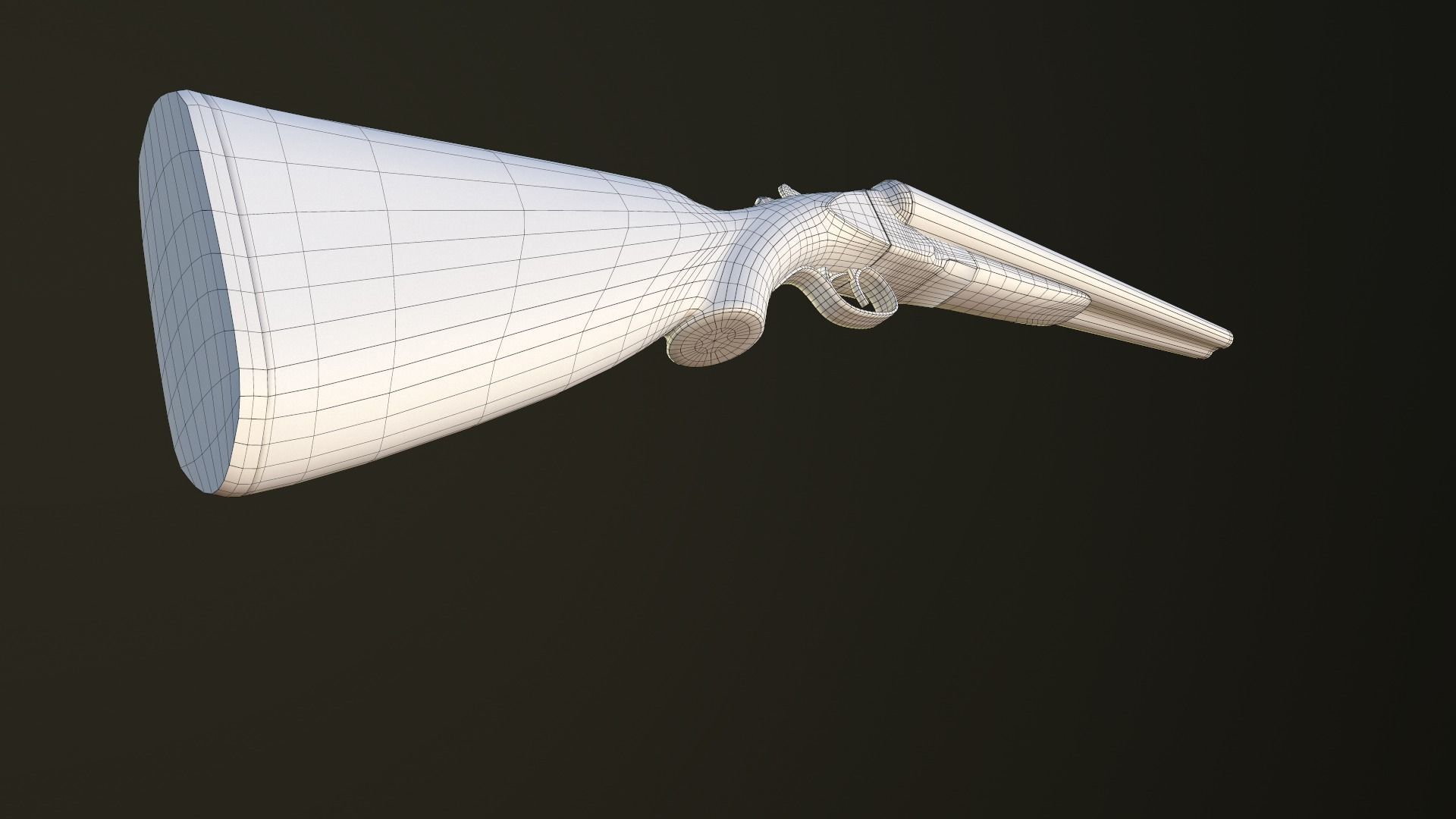 Winchester Model 21  including a short version Low-poly 3D model_9