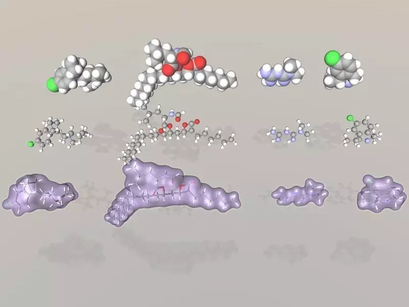 Collection of anti-obesity drug molecules 3D model_0