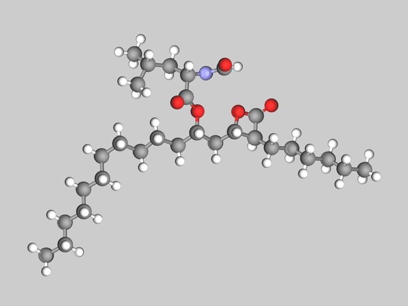 Collection of anti-obesity drug molecules 3D model_12